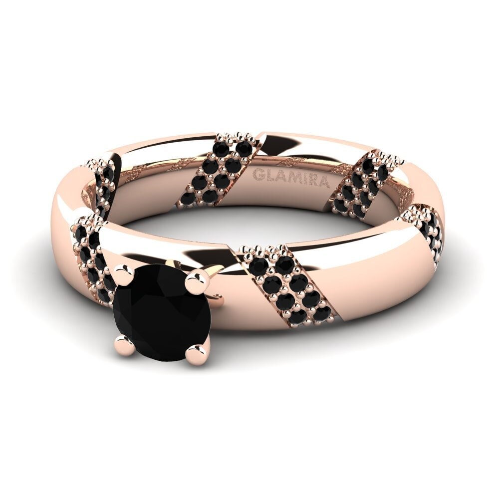 Black Diamond Engagement Ring Orlena 0.5 crt