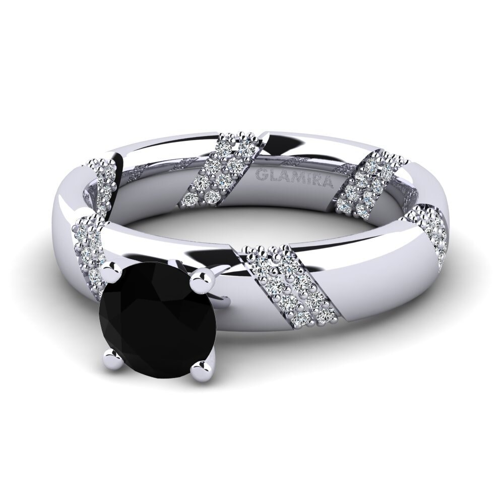 Black Diamond Engagement Ring Orlena 0.8 crt