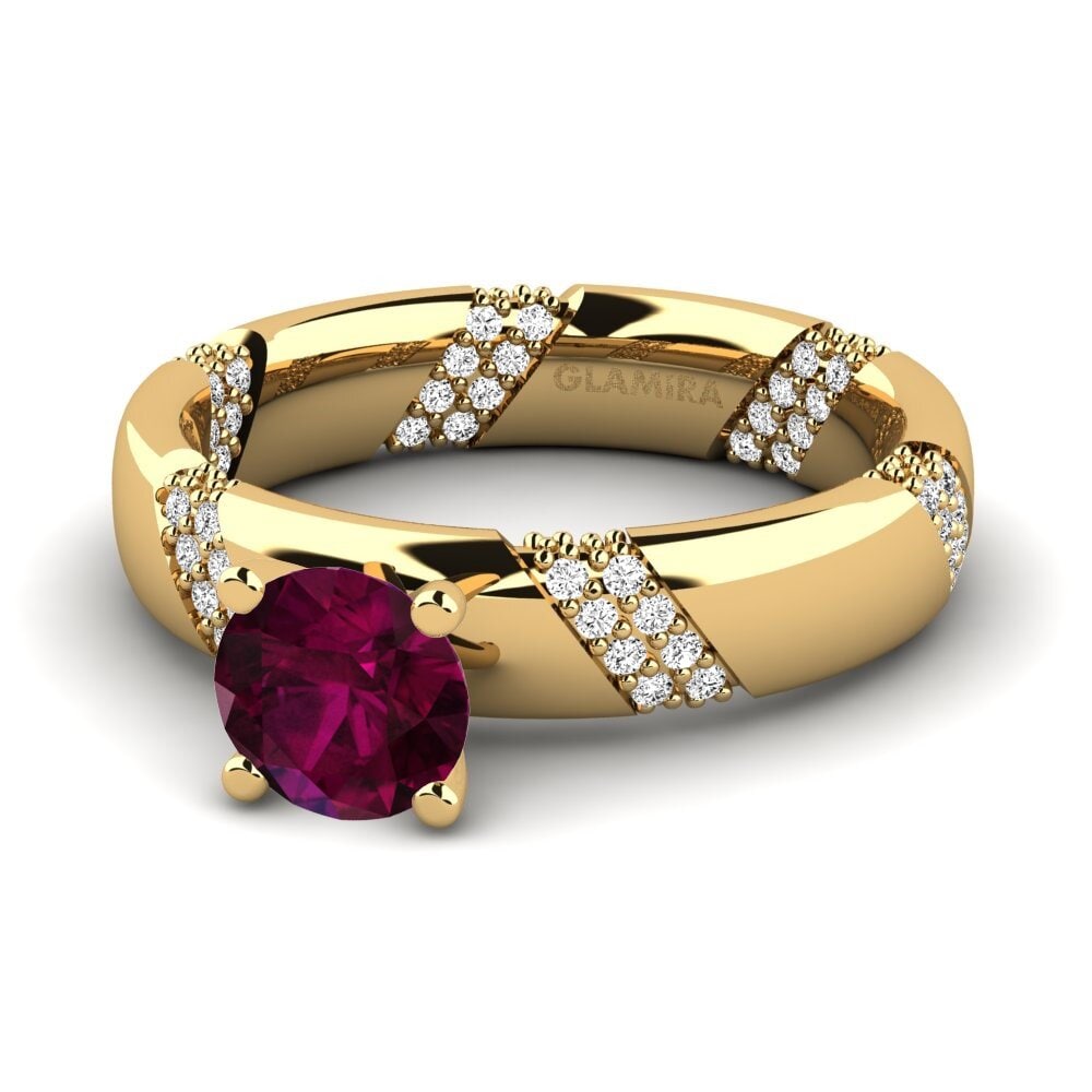 Đá Rhodolite Nhẫn đính hôn Orlena