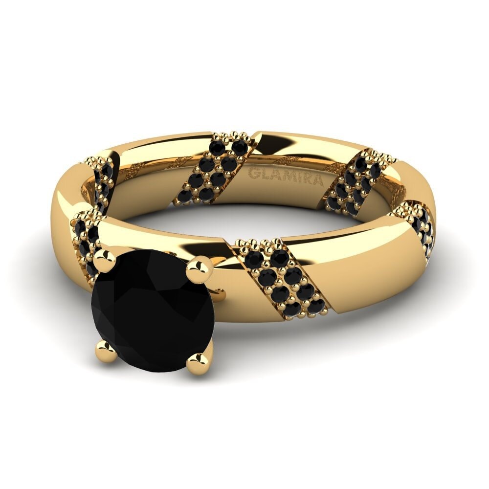 Black Diamond Engagement Ring Orlena 1.0 crt