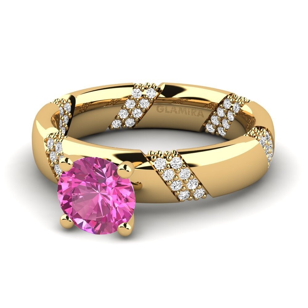 Topacio Rosa Anillo de compromiso Orlena 1.0 crt