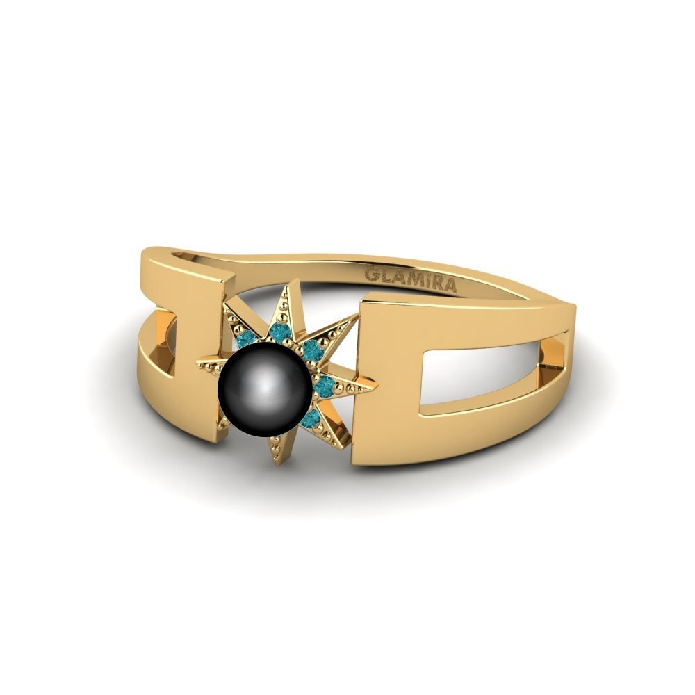 Diamante Azul Anel Orrore