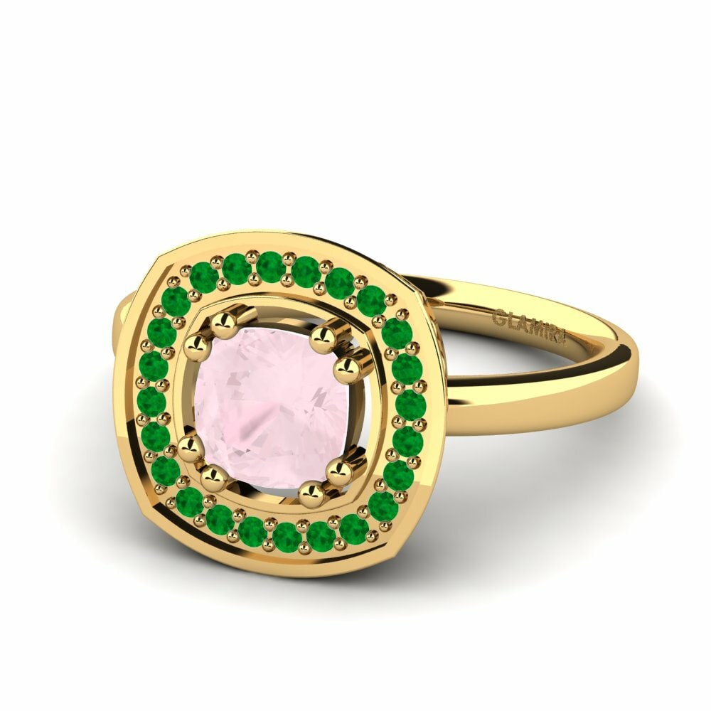 Cuarzo rosa Anillo de compromiso Orva