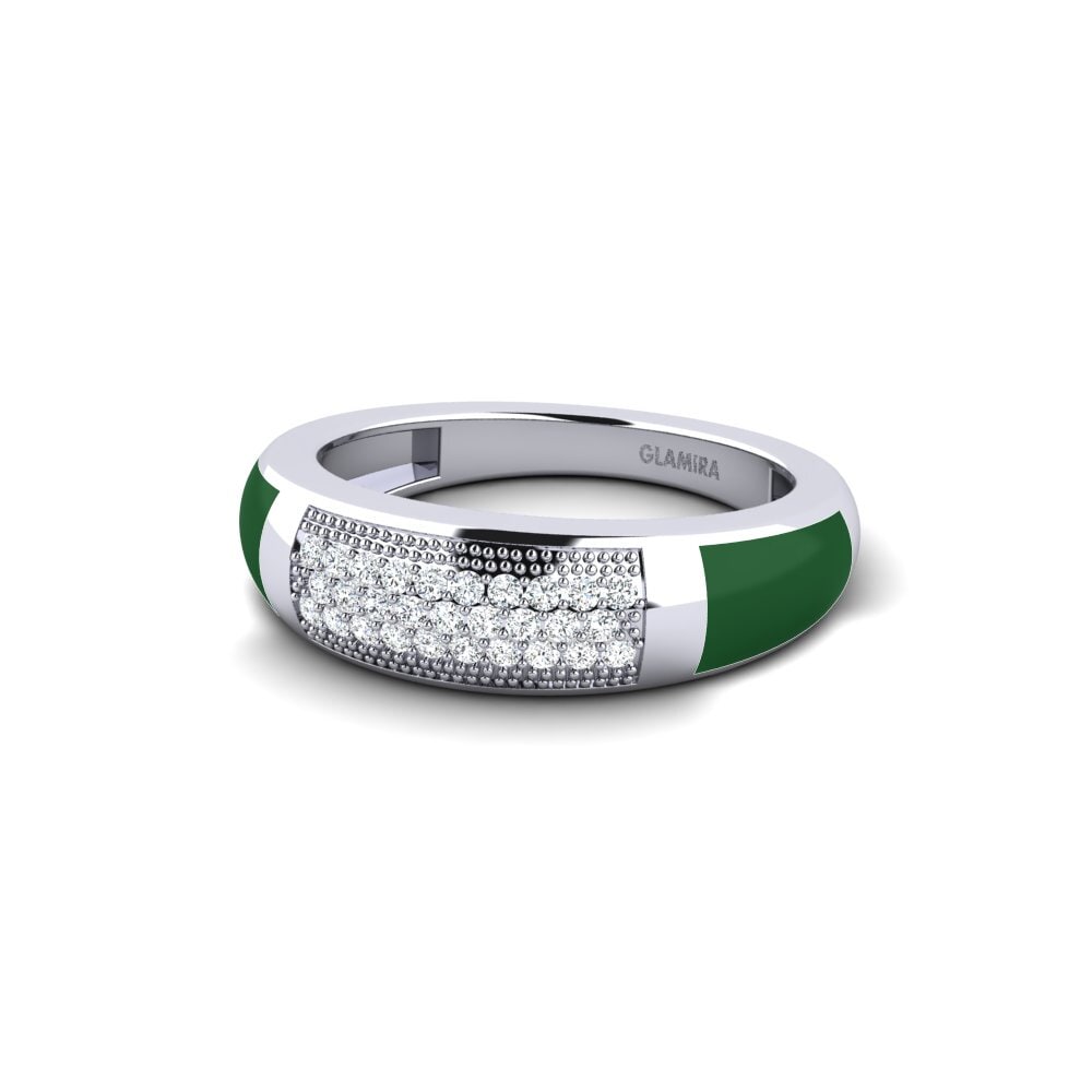 White Silver Ring Osceu