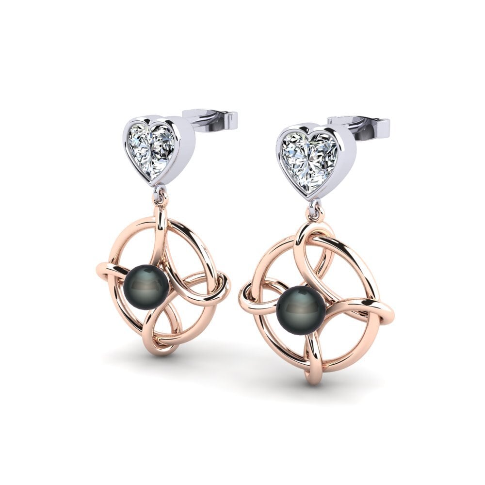 14ct Rose / White Gold Women's Earring Osservare