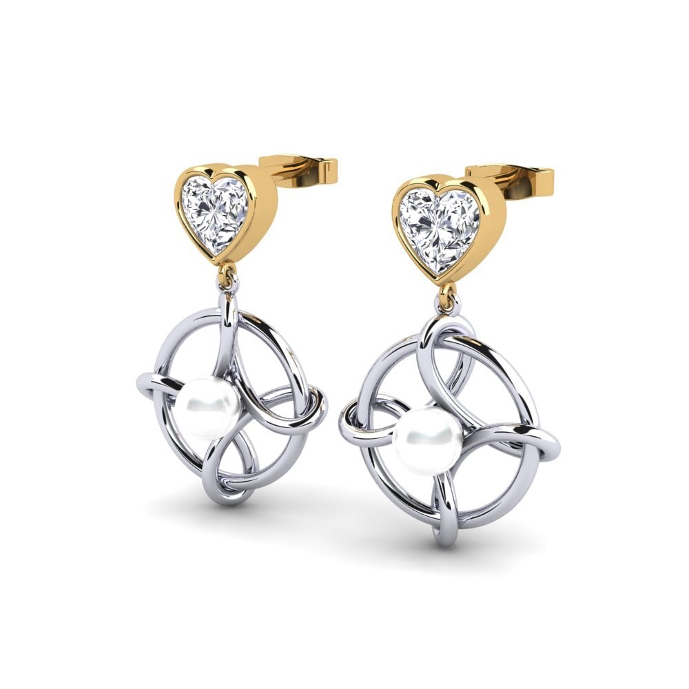 18ct White & Yellow Gold Lab Grown Diamond Women's Earring Osservare