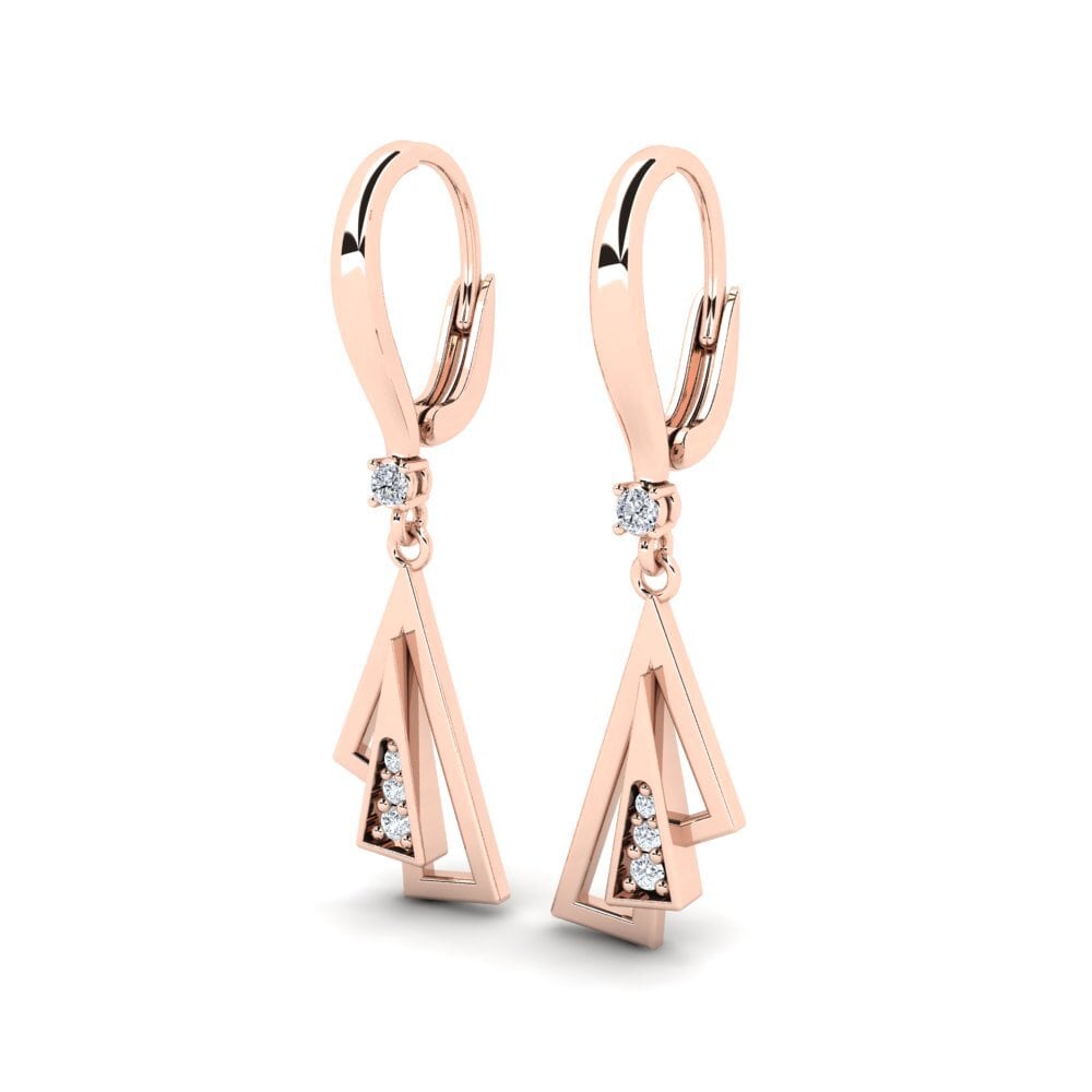18ct Rose Gold Lab Grown Diamond Women's Earring Ostreicole