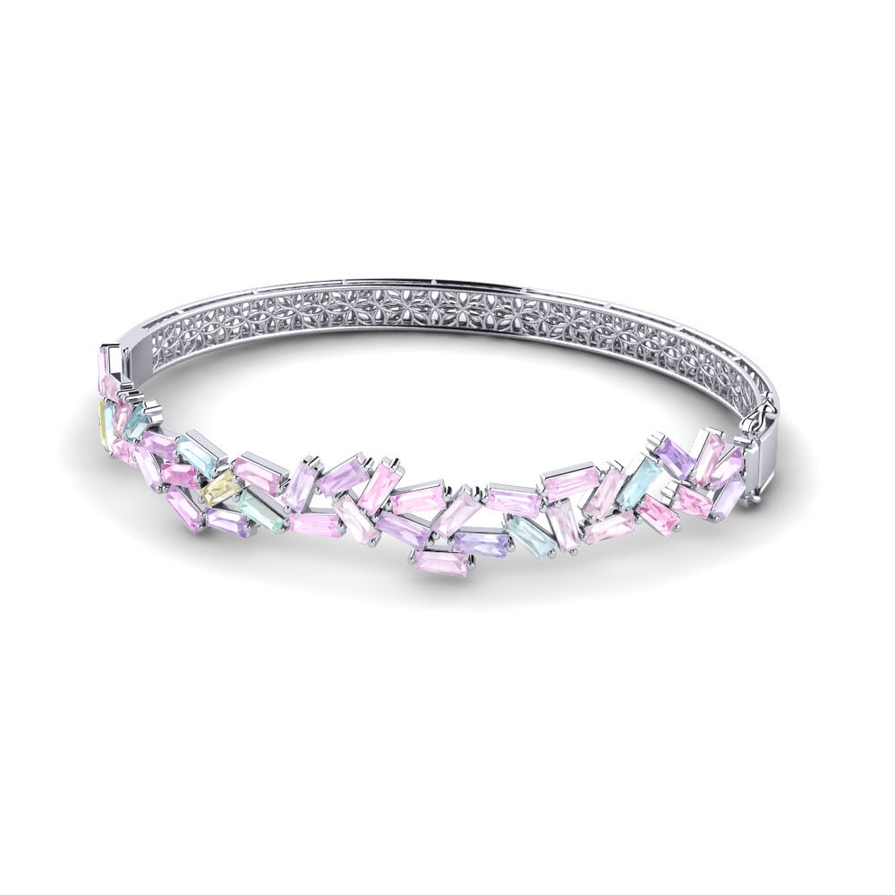 Bangles Multi Sapphire White Silver Bracelets