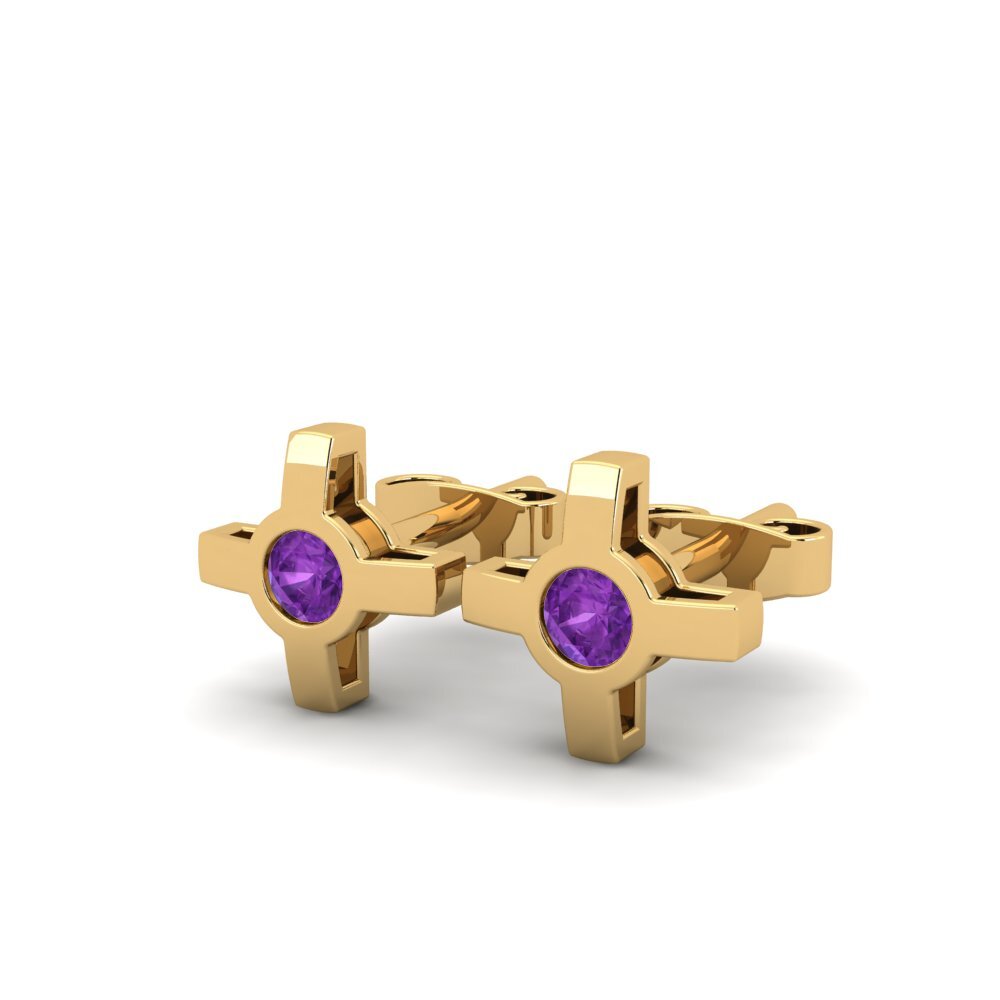 Améthyste Boucle d'oreille femme Otmar