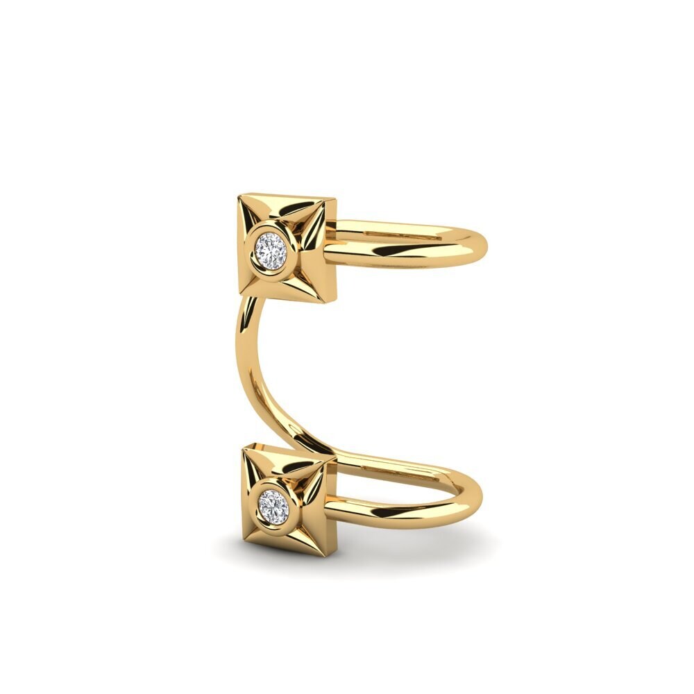 14ct Yellow Gold Lab Grown Diamond Women's Earring Ottome