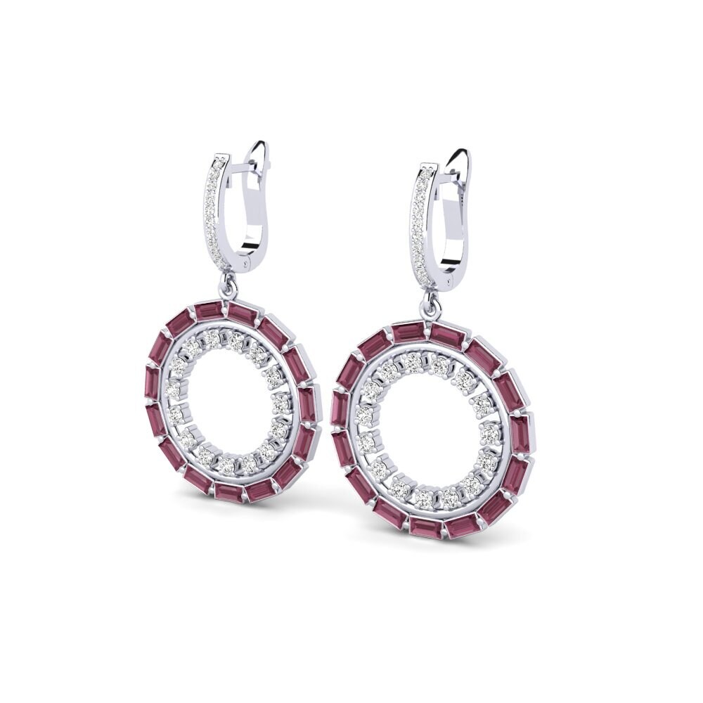 Rhodolite Garnet Women's Earring Outrance