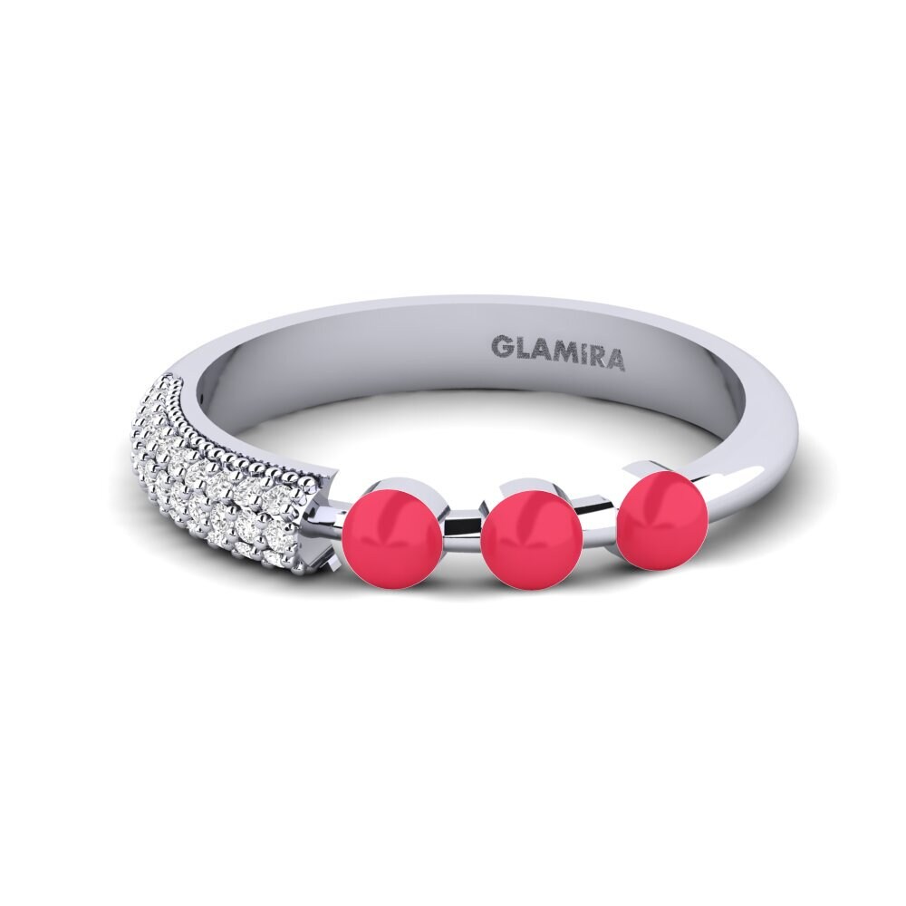 Weißer Saphir Ring Overskyet