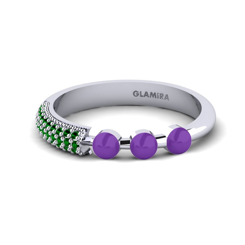 Grüner Zirkonia Ring Overskyet