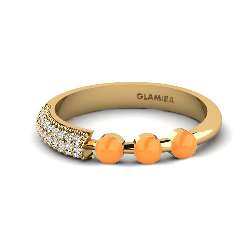 Gelbgold 585 Ring Overskyet