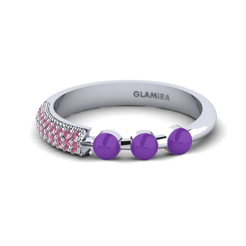 Granate Rhodolite Anillo Overskyet