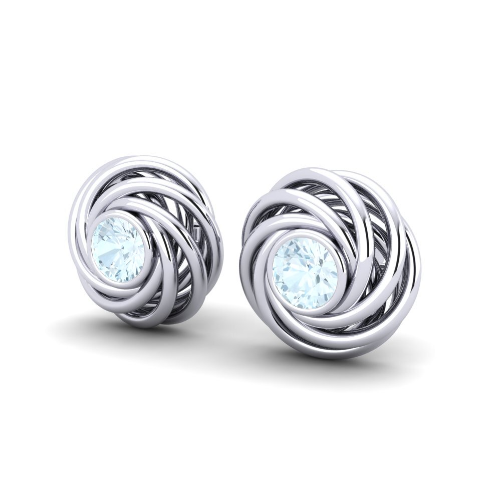 Aigue-marine Boucle d'oreille femme Ovilla