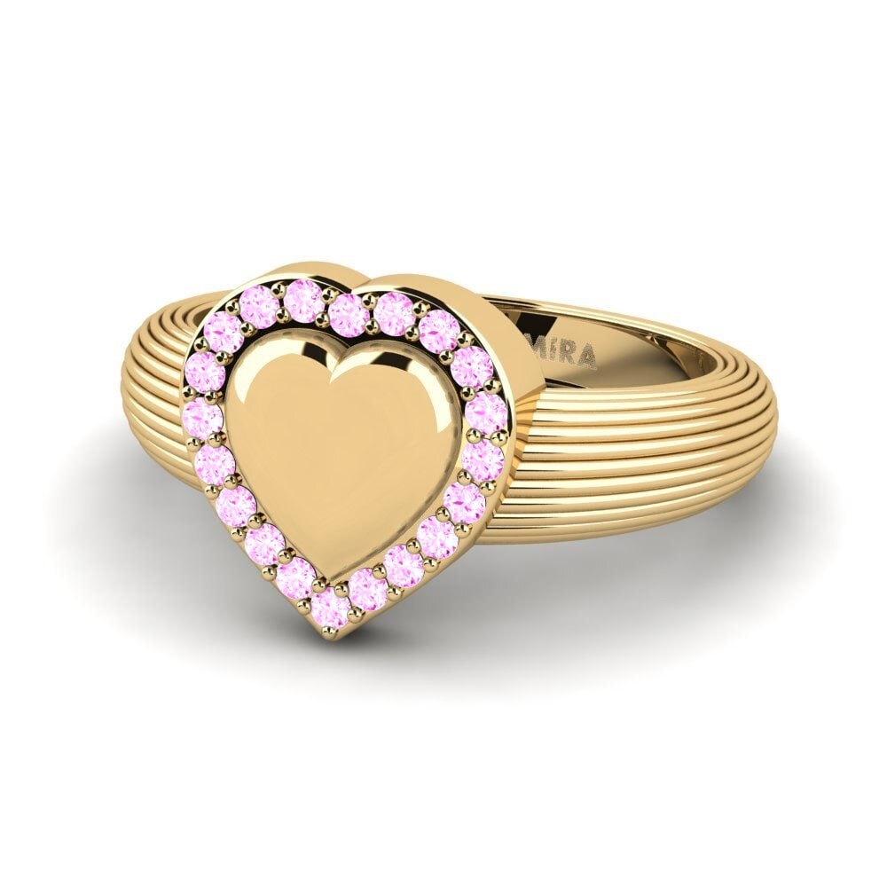 Rosa Saphir Pinker Ring Ovulnes