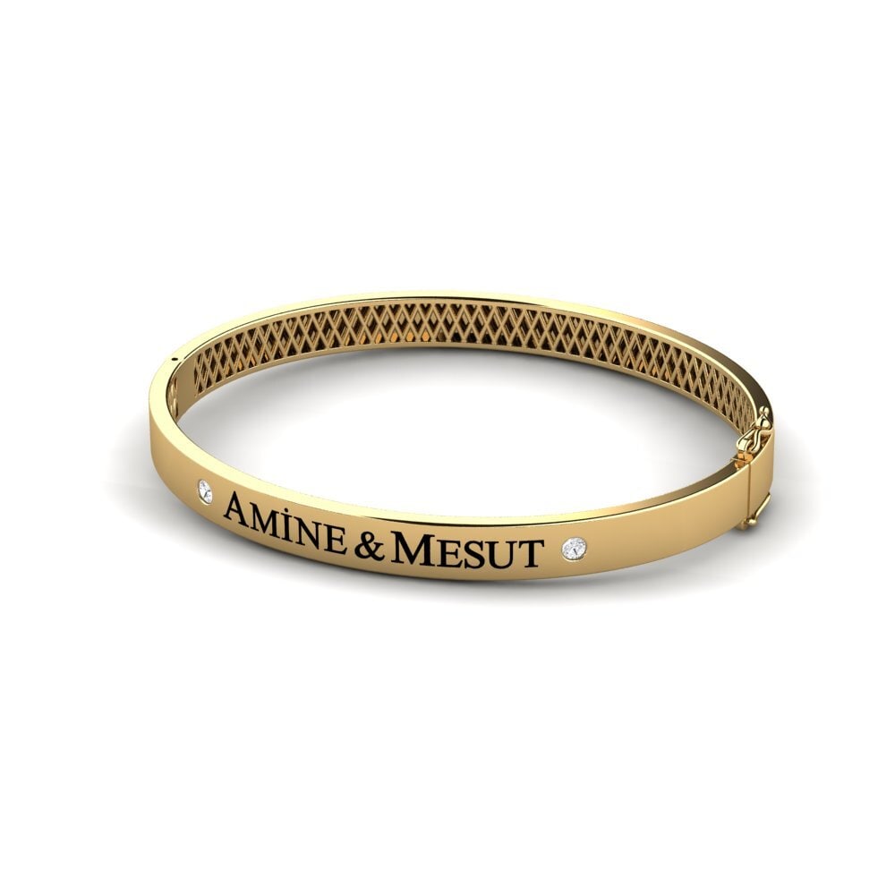 Bangles White sapphire 18ct Yellow Gold Bracelets