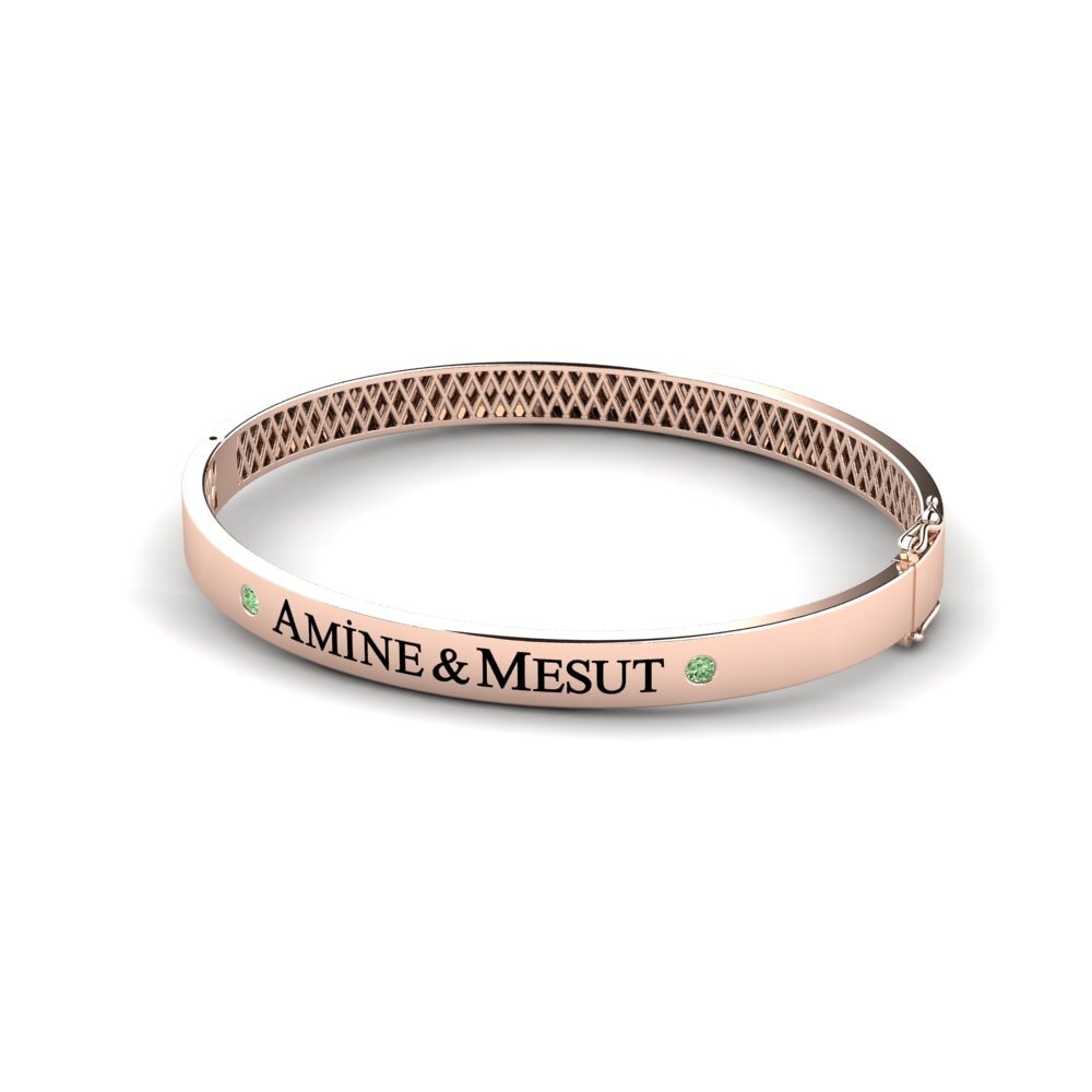 Bangles Green Diamond 18ct Rose Gold Bracelets