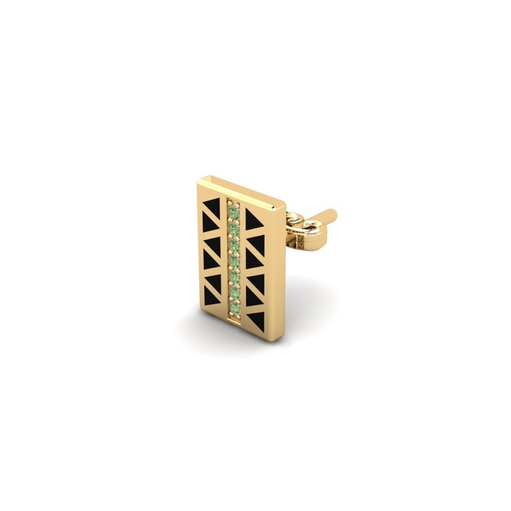 Green Diamond Men's Earring Pabso