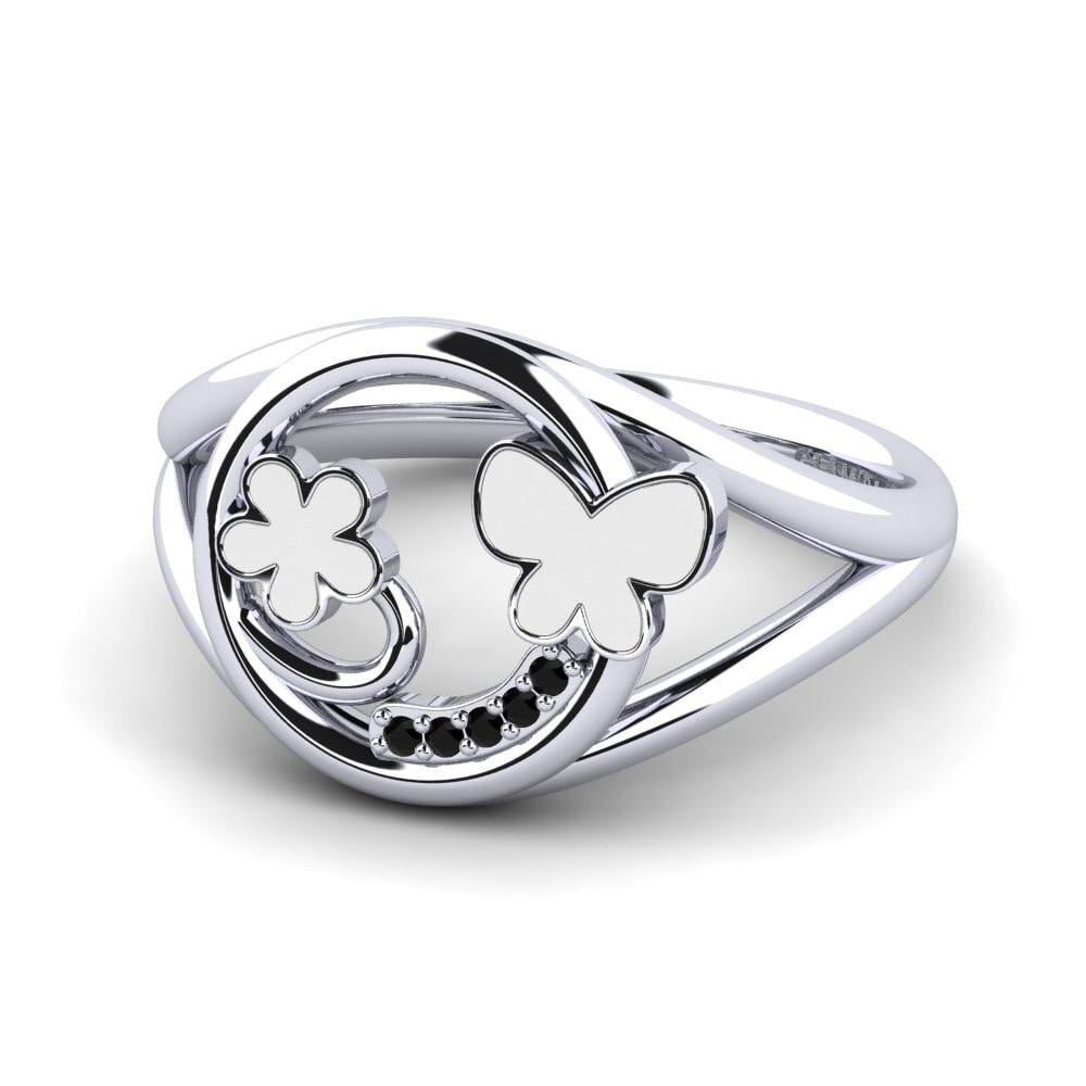 Schwarzer Diamant Ring Padma