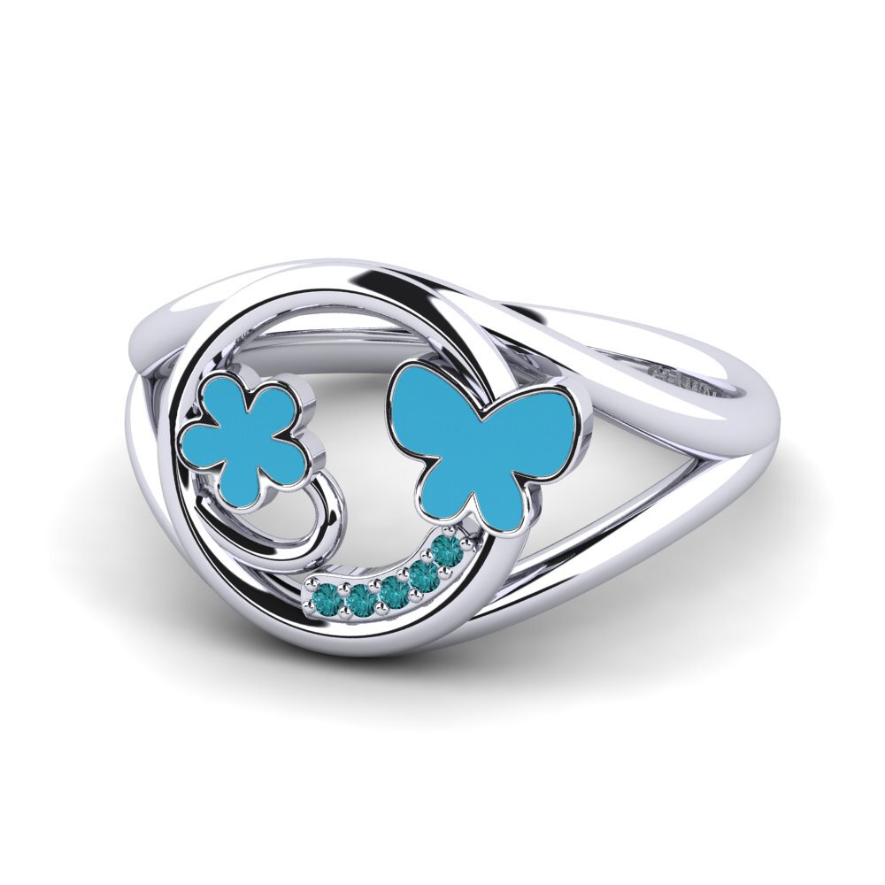 Blauer Diamant Ring Padma