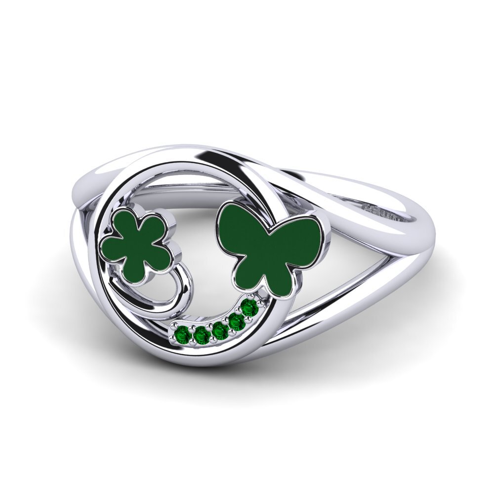 Zircone Verde Anello Padma