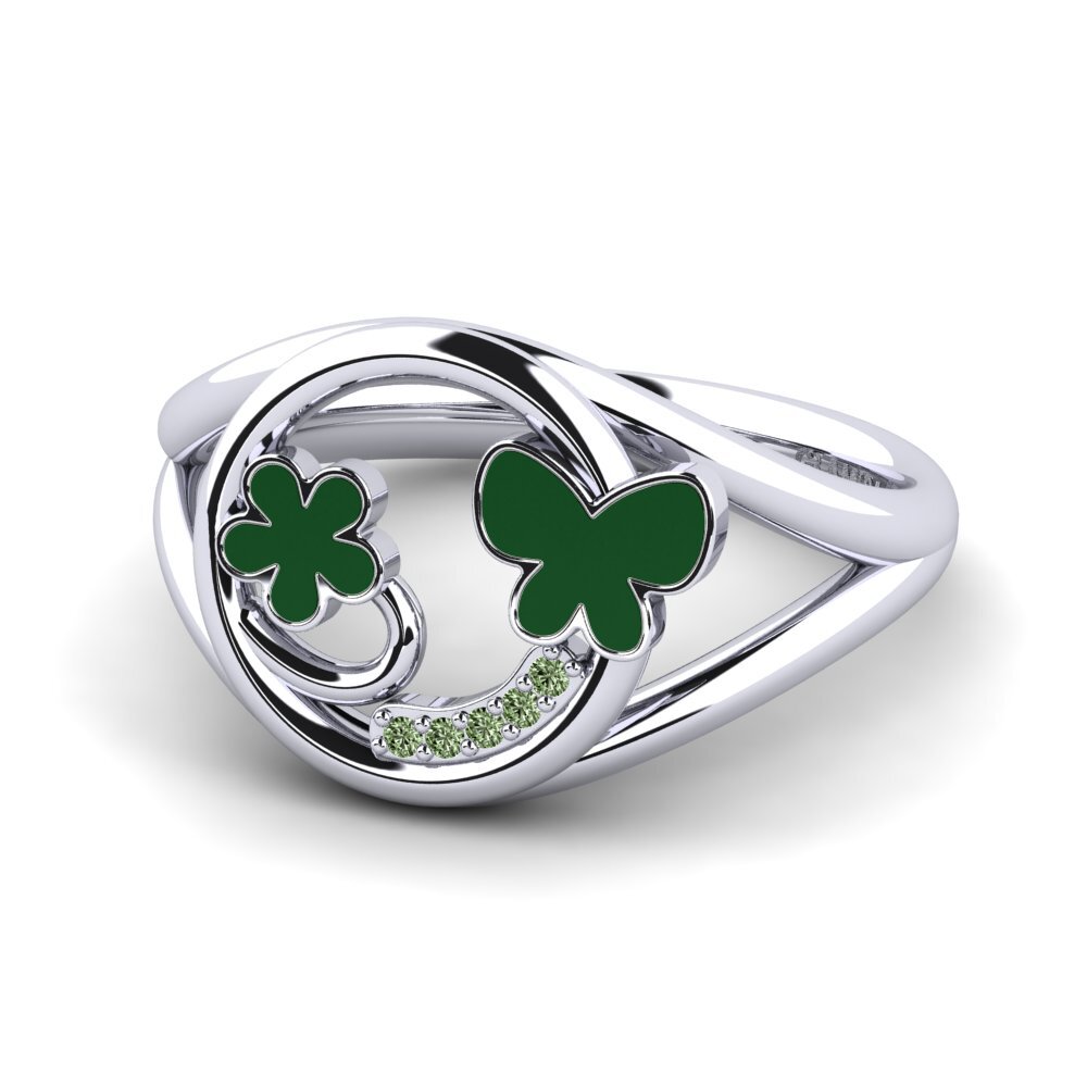 Green Diamond Ring Padma