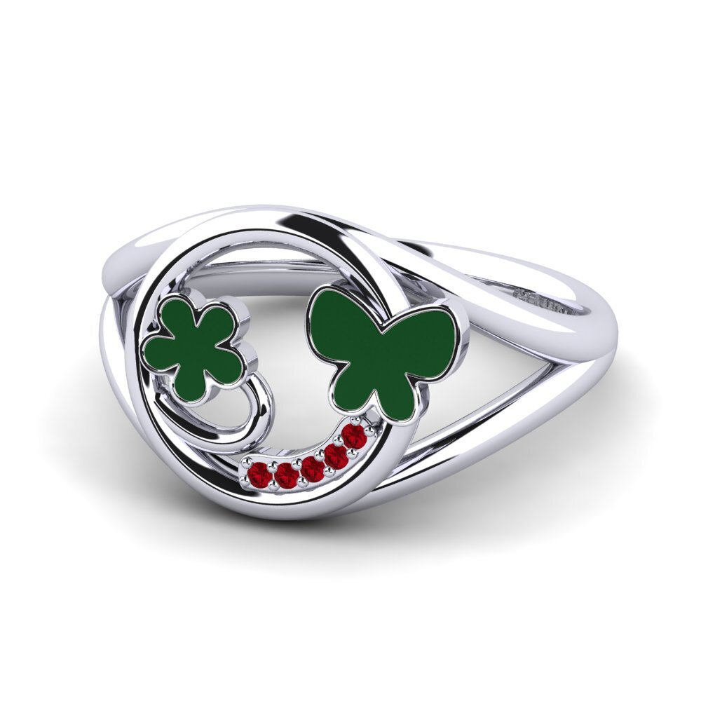 Circonita Roja Anillo Padma