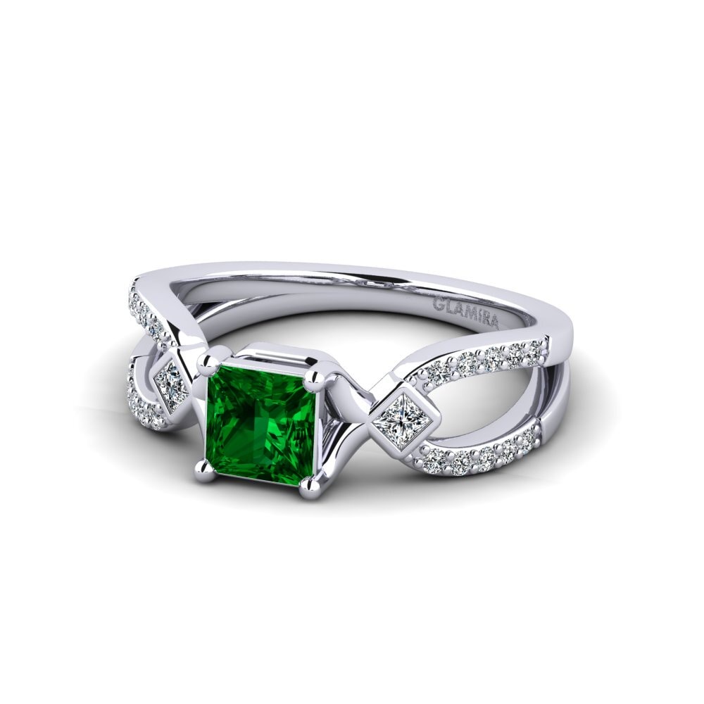 Circonita Verde Anillo de Mujer Paguodea