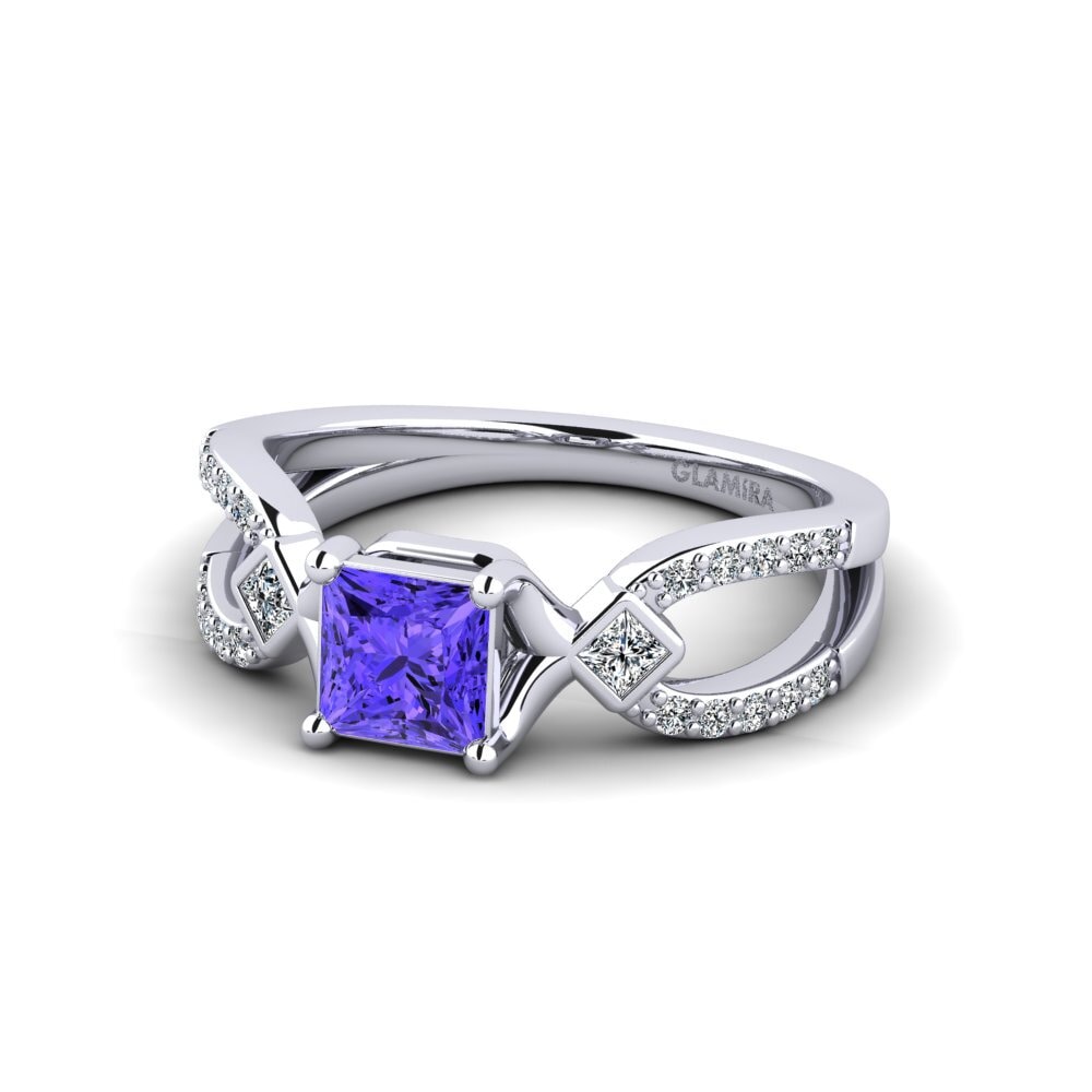 Princess Tanzanite Women's Ring Paguodea