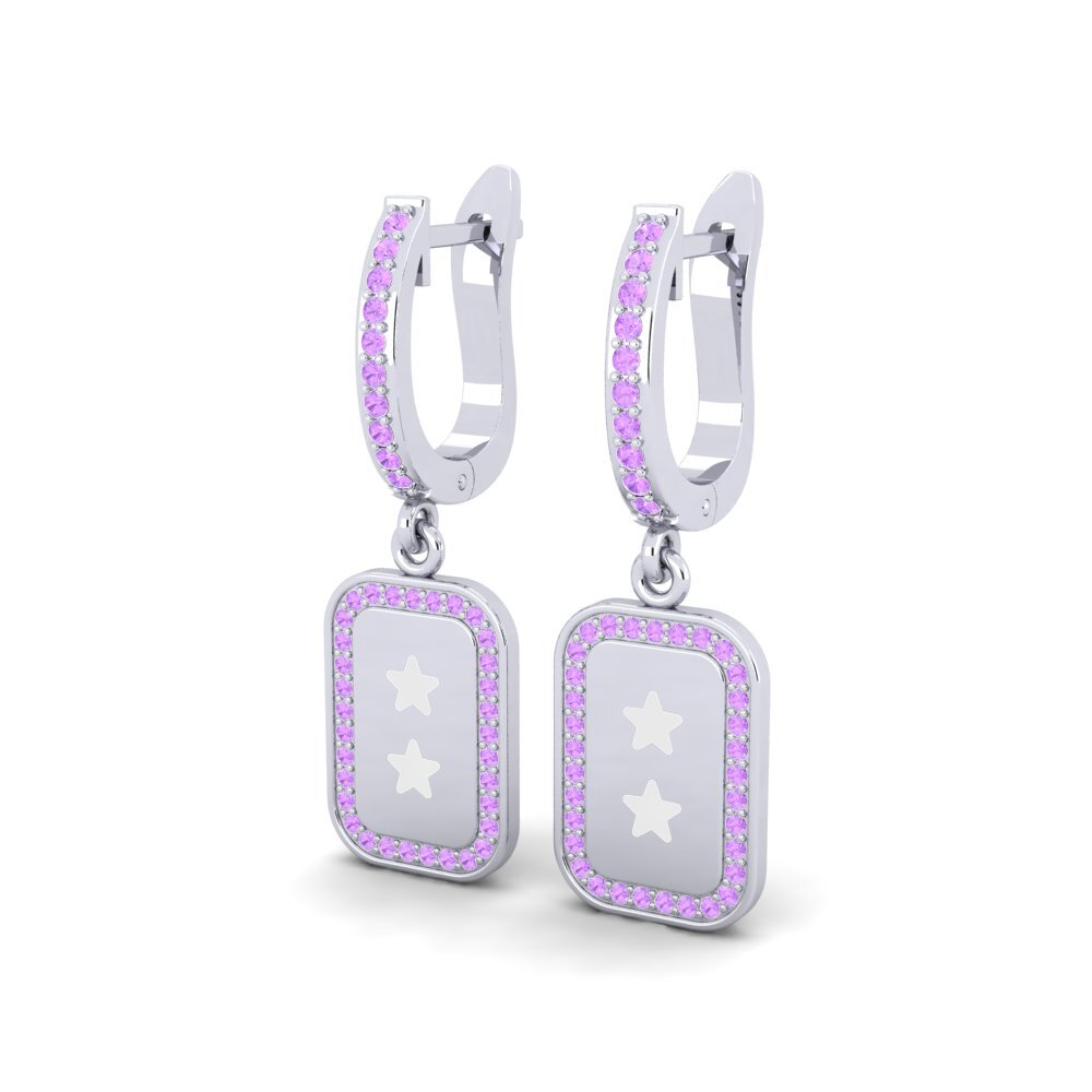 Amethyst Earring Paille