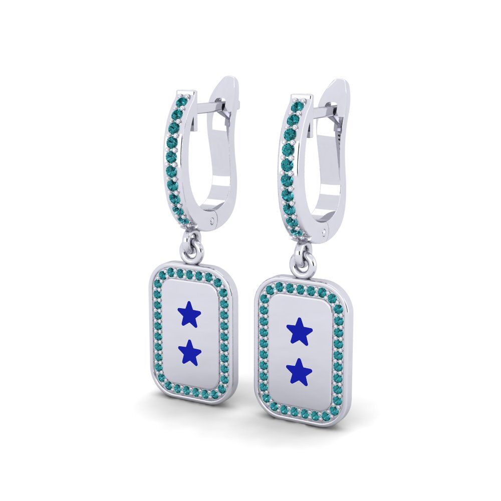 Diamante Blu Orecchino da donna Paille