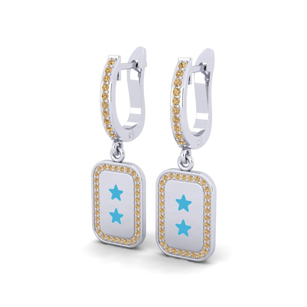 Diamante Marrón Pendiente de mujer Paille