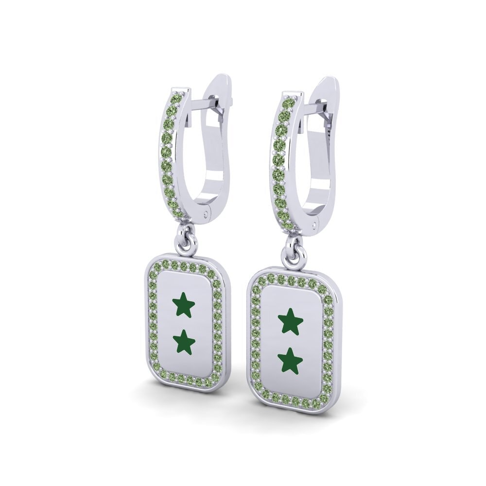 Diamante Verde Pendiente de mujer Paille