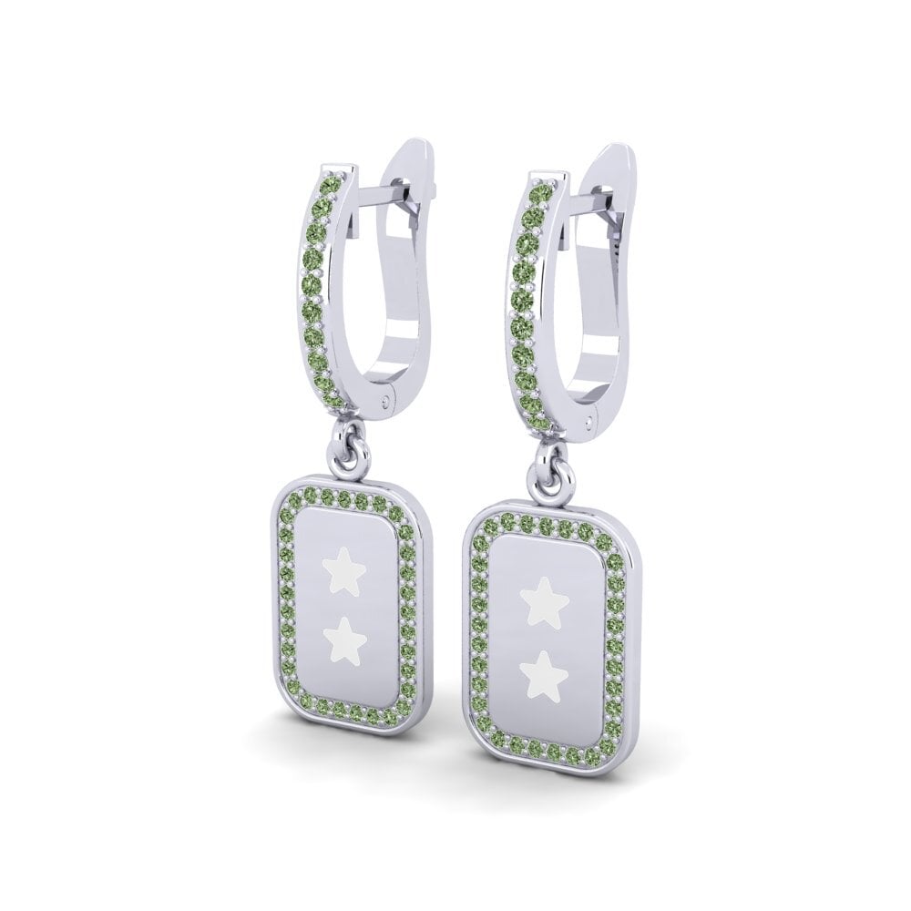Diamante Verde Pendiente de mujer Paille