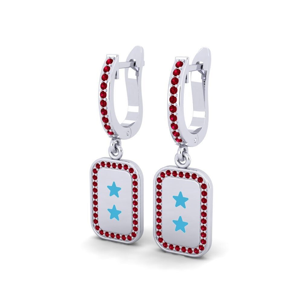 Red Zirconia Women's Earring Paille