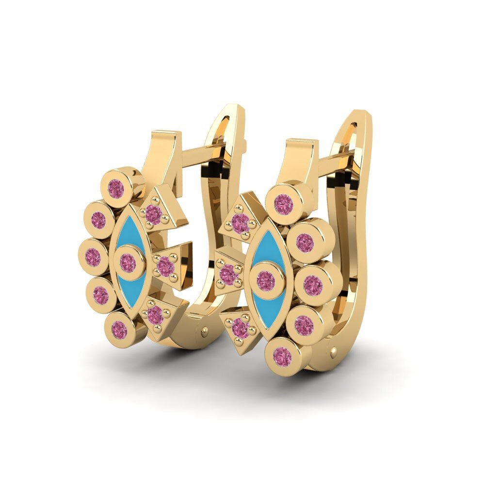 Grenat de Rhodolite Boucle d'oreille femme Palenque
