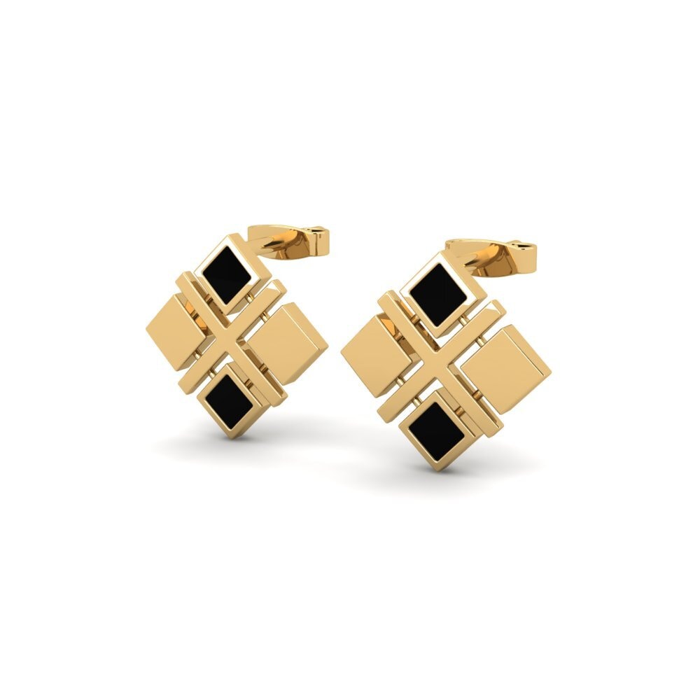 9k Oro Amarillo Pendientes Pallavi