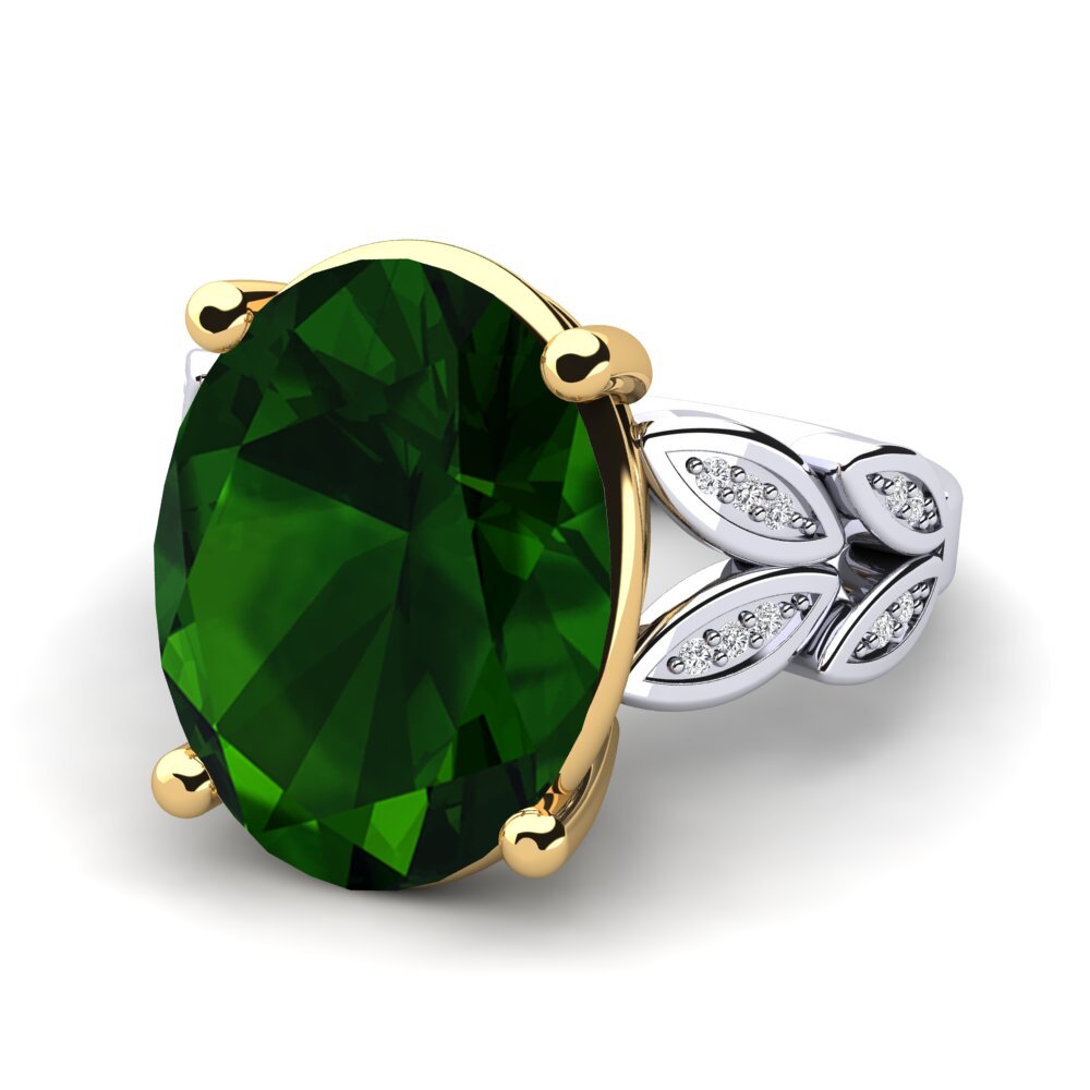 18k Oro Blanco / Amarillo Anillo Pamila