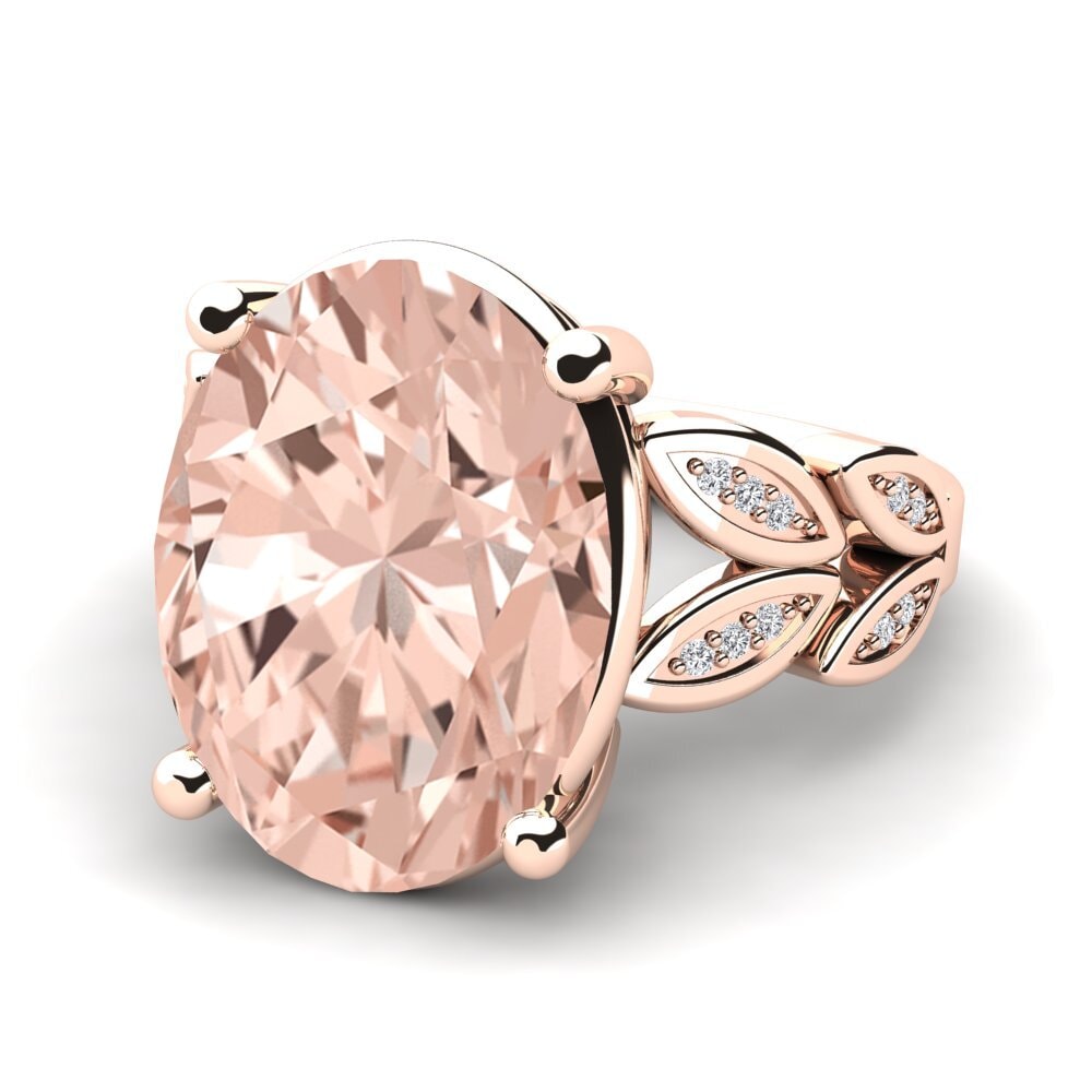 9k Rose Gold Morganite Ring Pamila