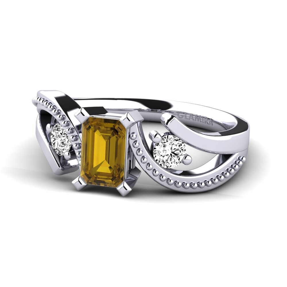 Circón Marrón Anillo de compromiso Panaye