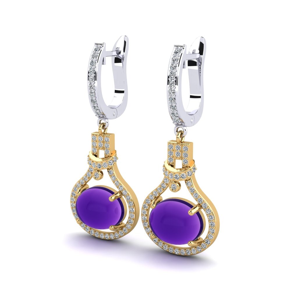14ct Yellow & White Gold Women's Earring Pandita