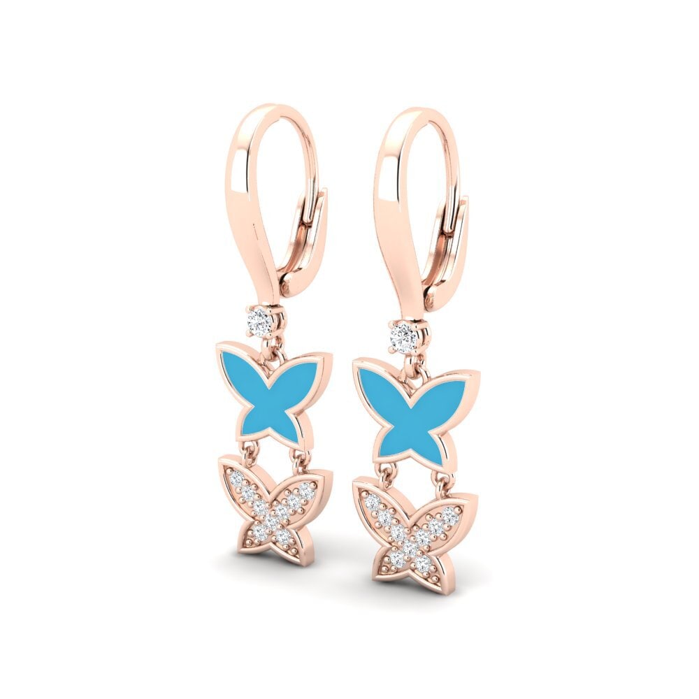 18k Oro Rosa Pendiente de mujer Pane