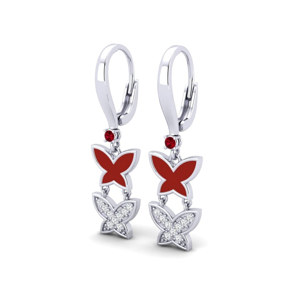 Red Zirconia Women's Earring Pane
