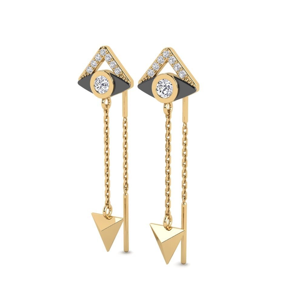 14ct Yellow Gold Women's Earring Panoplia