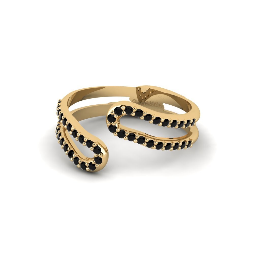 Zafiro negro Anillo Panoply