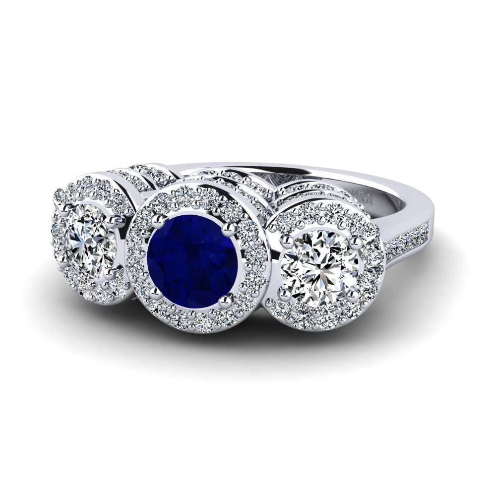 Zafiro Anillo de compromiso Panos