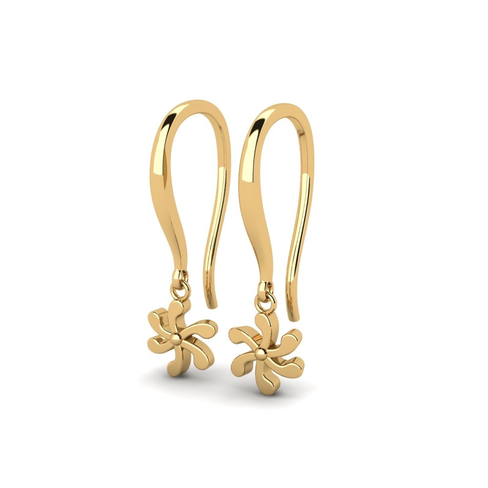 9k Oro Amarillo Pendientes Papelard