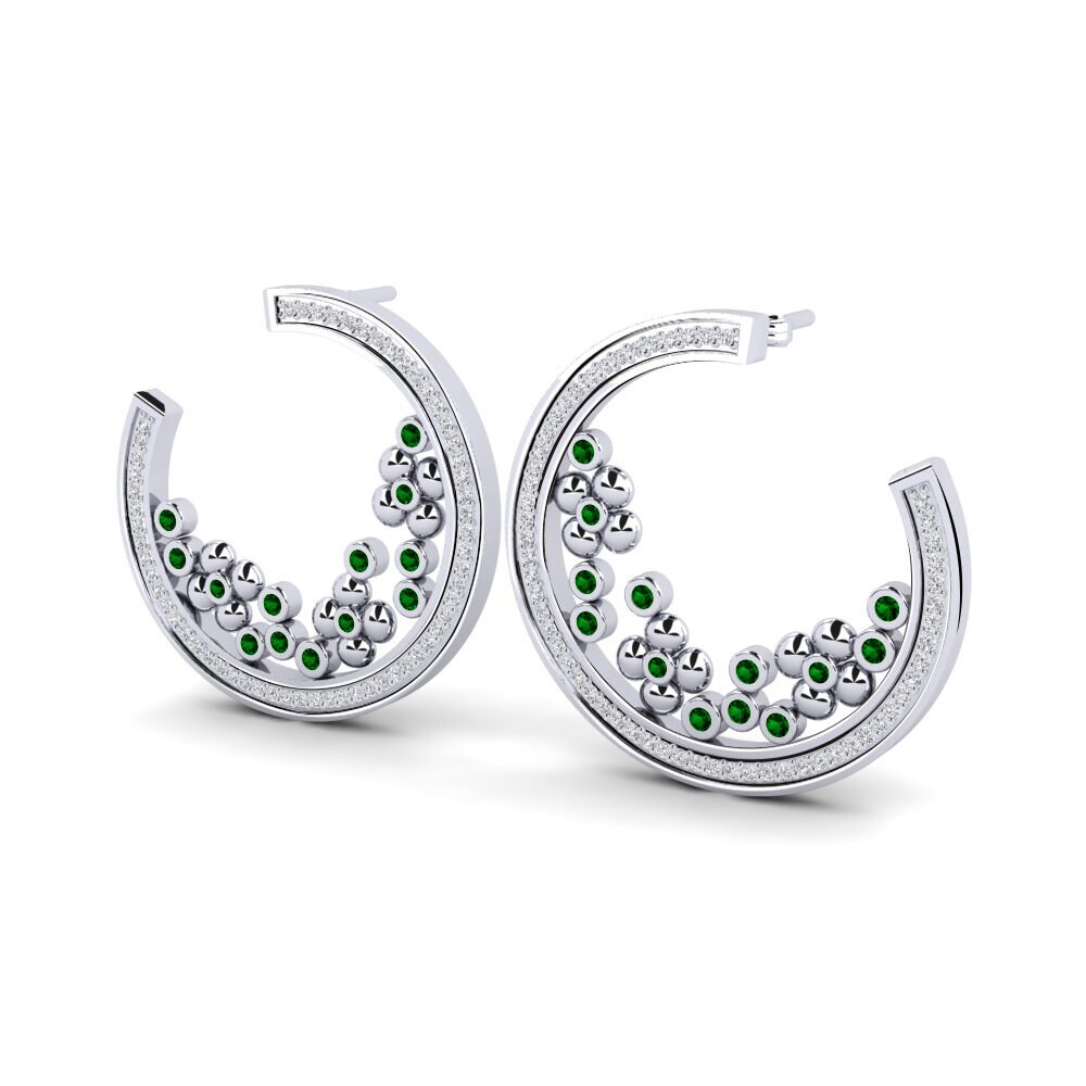 Đá Zirconia Xanh Bông tai nữ Paquita